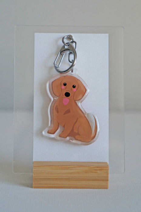 Dachshund Epoxy Keychain