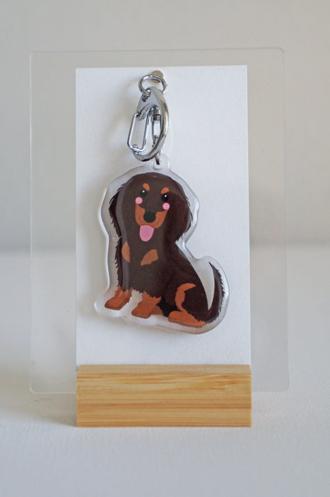 Dachshund Epoxy Keychain