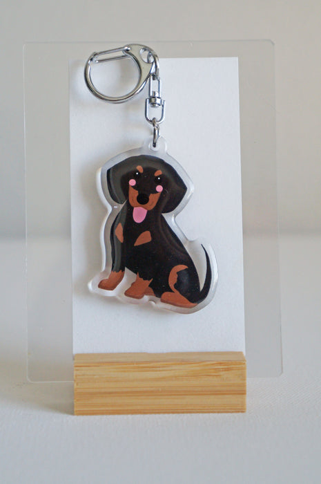 Dachshund Epoxy Keychain