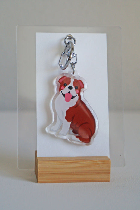 English Bulldog Epoxy Keychain