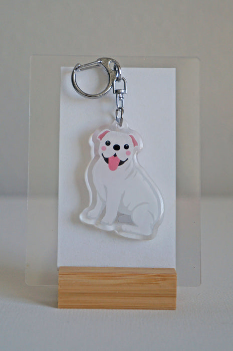 English Bulldog Epoxy Keychain