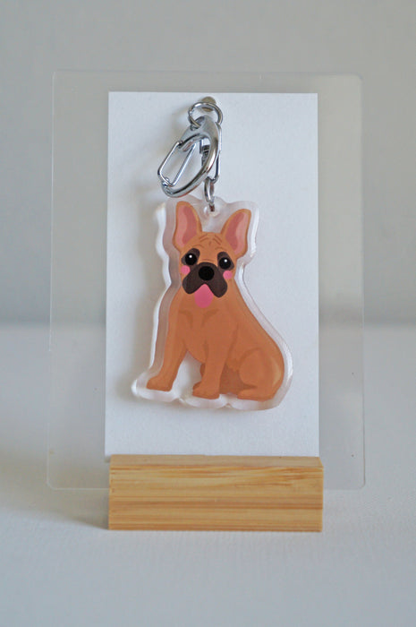 French Bulldog Epoxy Keychain