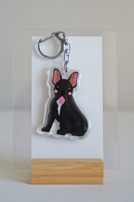 French Bulldog Epoxy Keychain