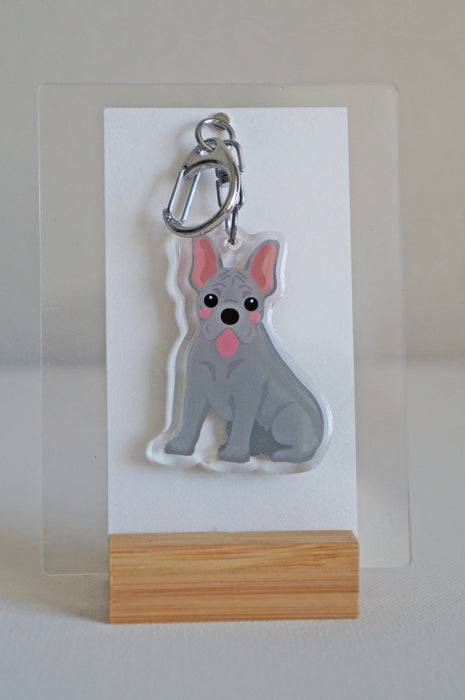 French Bulldog Epoxy Keychain