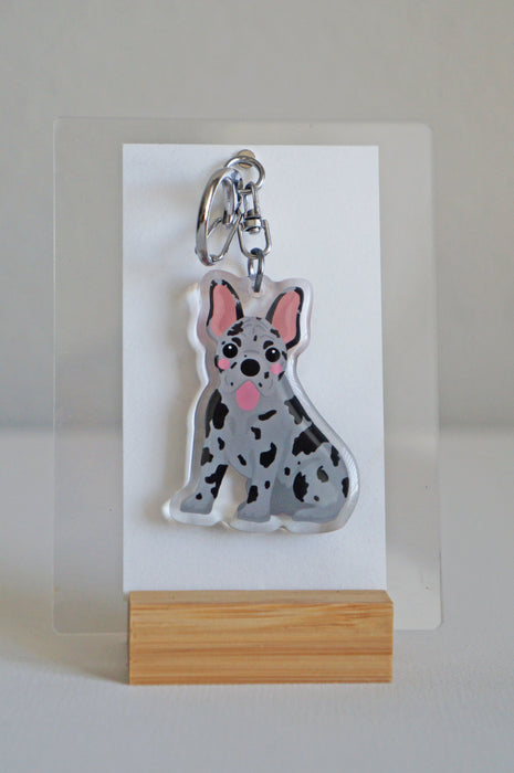 French Bulldog Epoxy Keychain