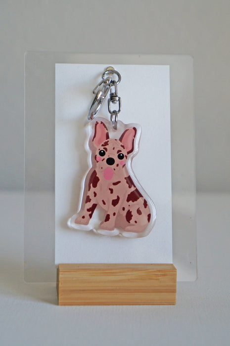 French Bulldog Epoxy Keychain