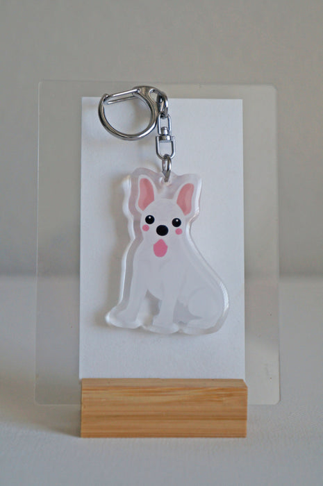 French Bulldog Epoxy Keychain