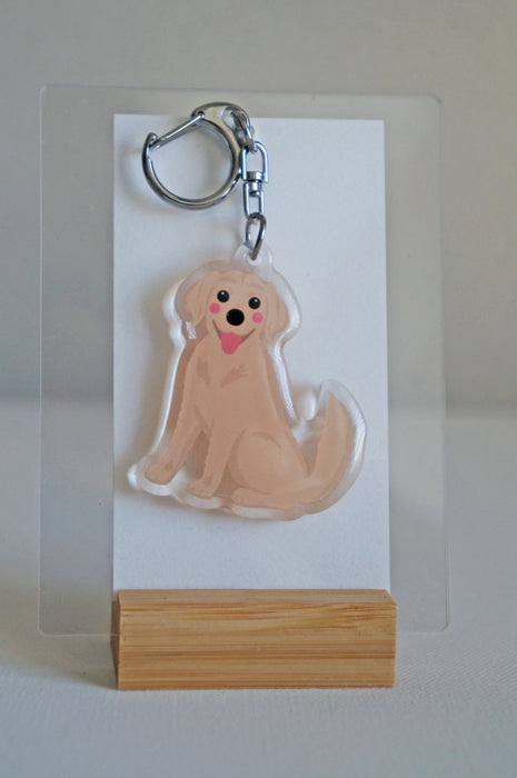 Golden Retriever Epoxy Keychain