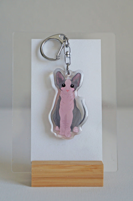 Sphinx Cat Epoxy Keychain