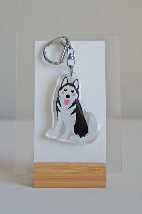 Husky Epoxy Keychain