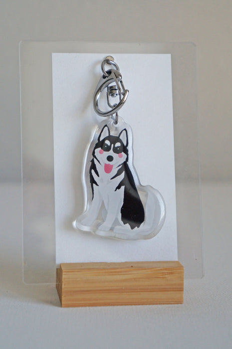 Husky Epoxy Keychain