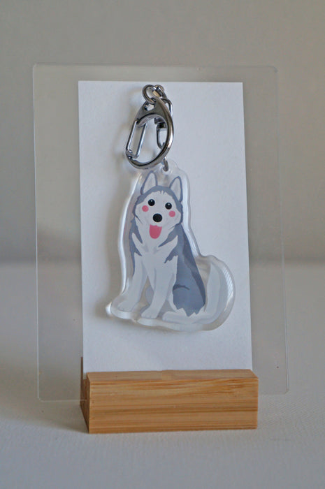 Husky Epoxy Keychain