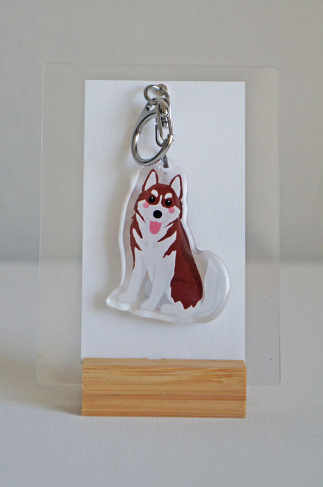 Husky Epoxy Keychain