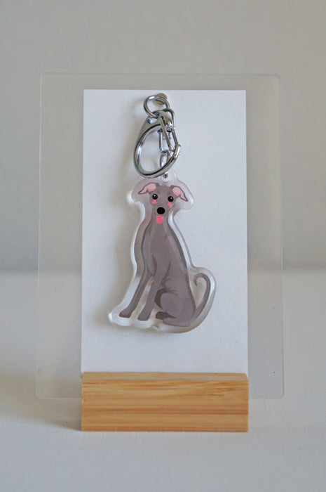 Italian Greyhound Epoxy Keychain