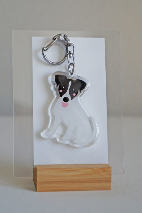 Jack Russell Epoxy Keychain