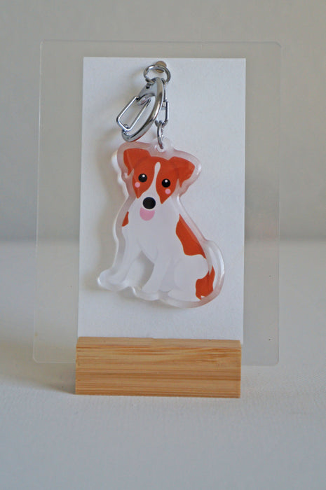 Jack Russell Epoxy Keychain