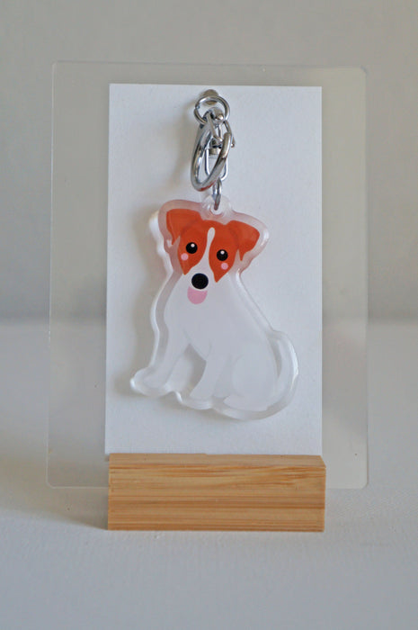 Jack Russell Epoxy Keychain