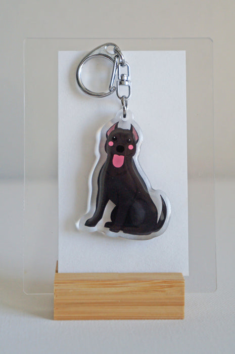 Pitbull Epoxy Keychain