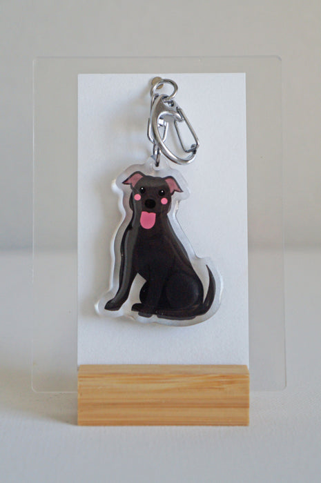 Pitbull Epoxy Keychain