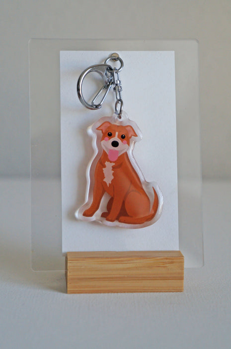 Pitbull Epoxy Keychain