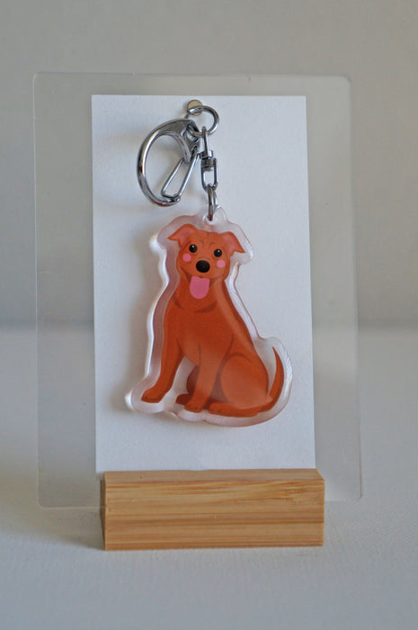 Pitbull Epoxy Keychain