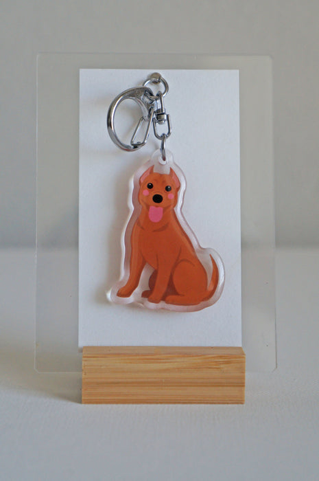 Pitbull Epoxy Keychain