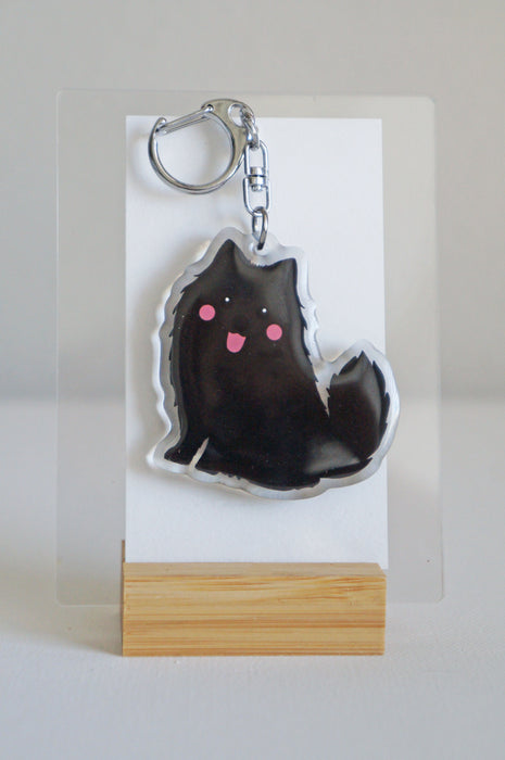 Pomeranian Epoxy Keychain