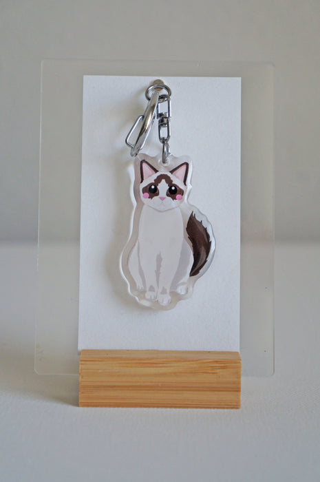 Ragdoll Cat Epoxy Keychain