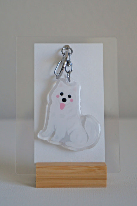 Samoyed Epoxy Keychain