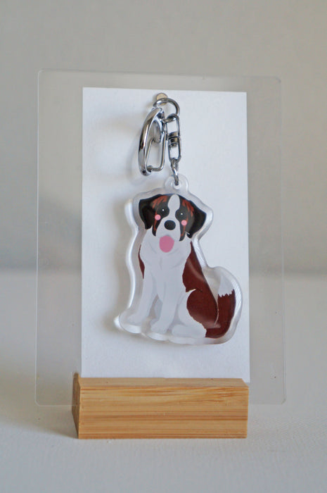 Saint Bernard Epoxy Keychain