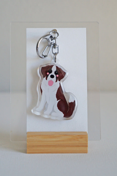 Saint Bernard Epoxy Keychain