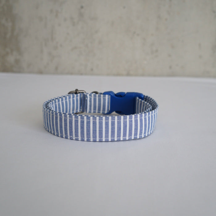 Blue Striped Dog Collar