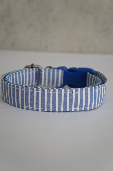 Blue Striped Dog Collar
