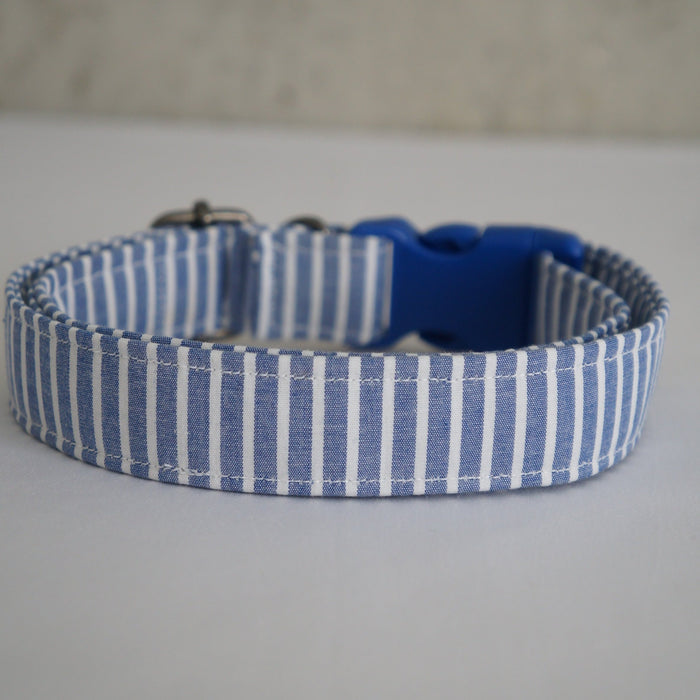 Blue Striped Dog Collar