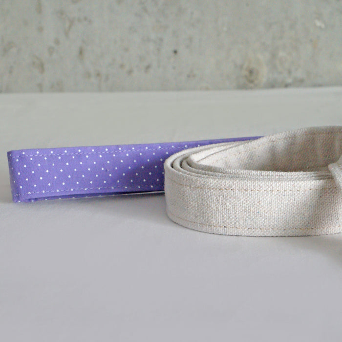 Lilac Dotted Canvas Leash
