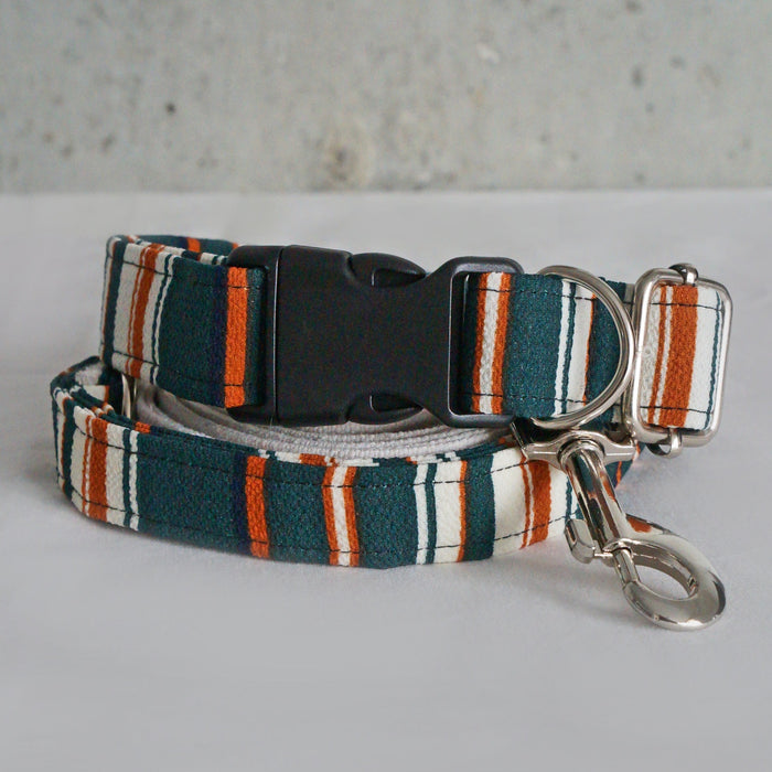 Forest Stripe Canvas Leash