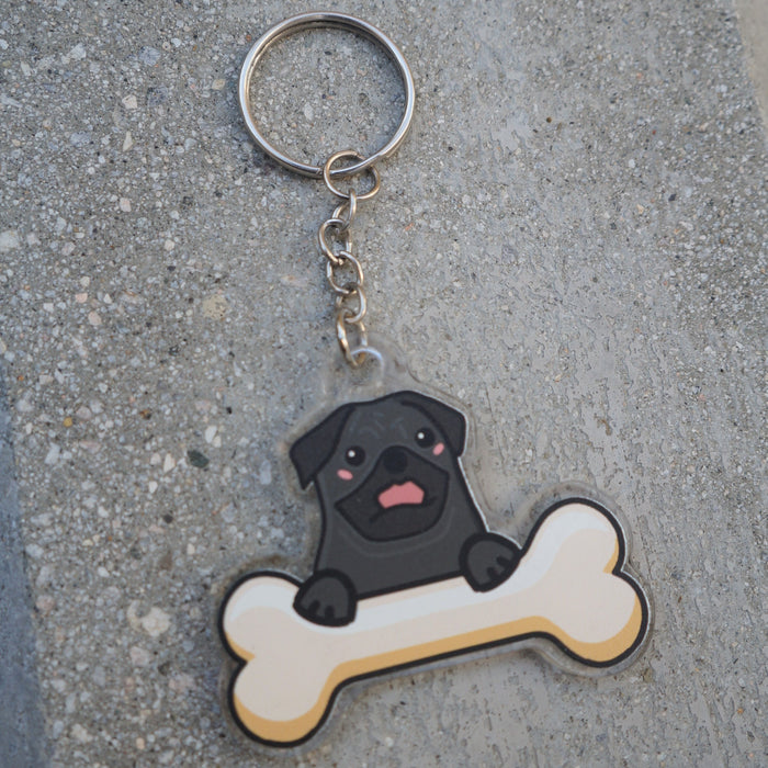 Pug Keychain