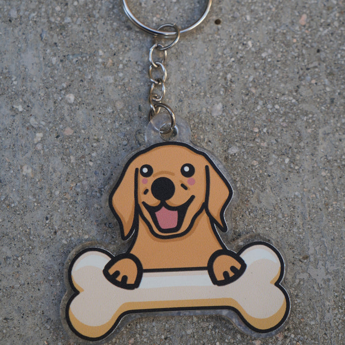 Golden Retriever Keychain