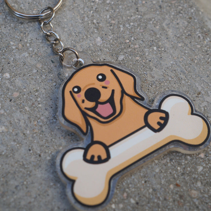 Golden Retriever Keychain