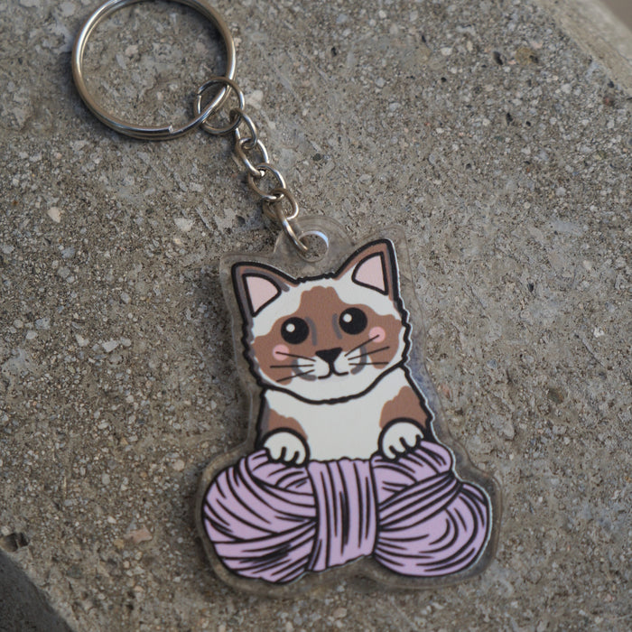 Ragdoll Kitty Keychain