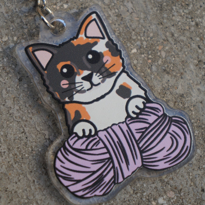 Calico Kitty Keychain