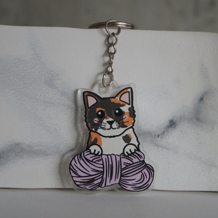 Calico Kitty Keychain