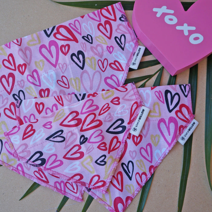 Heart Love Pet Bandanas