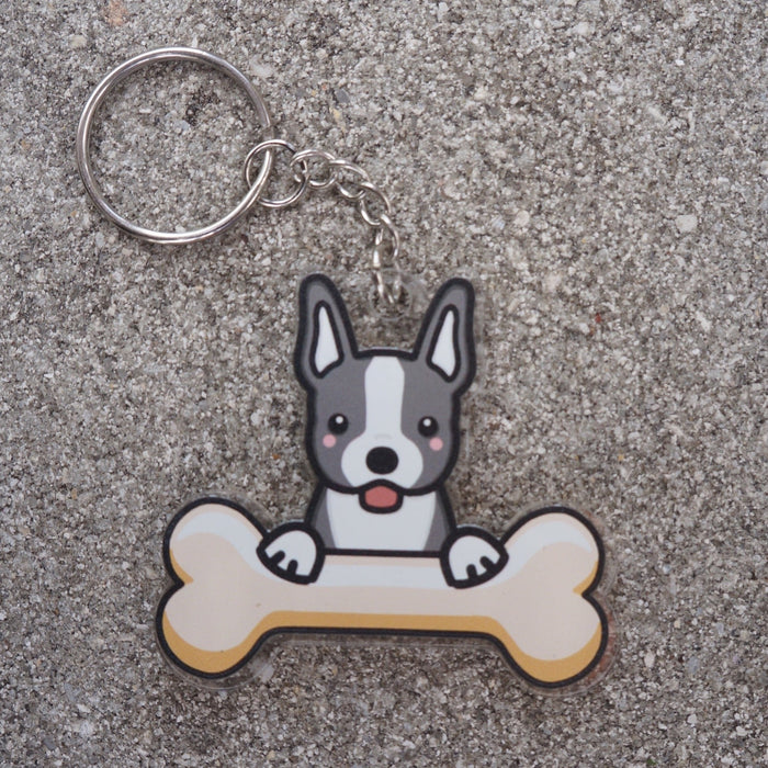 Boston Terrier Keychain