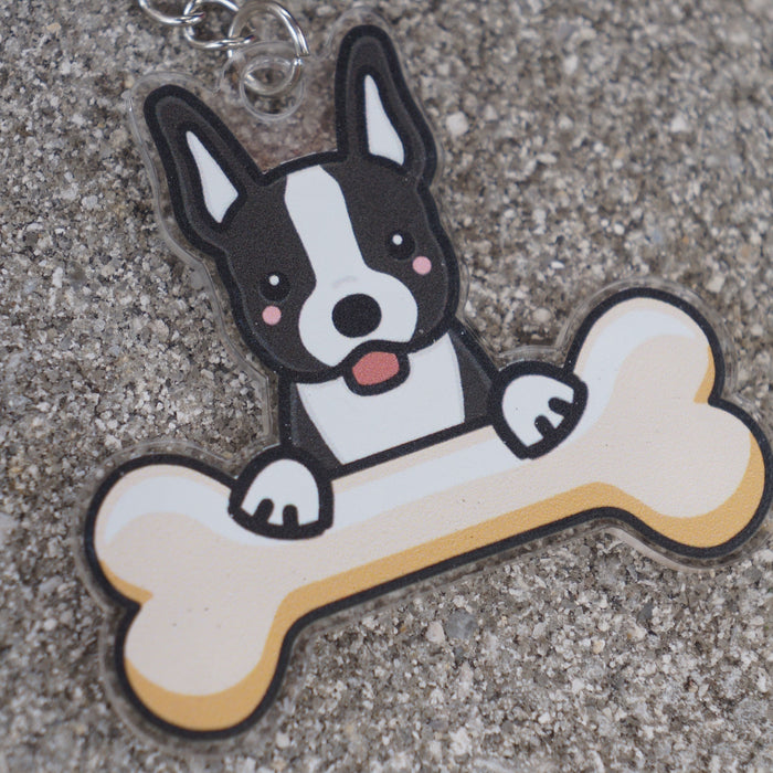 Boston Terrier Keychain